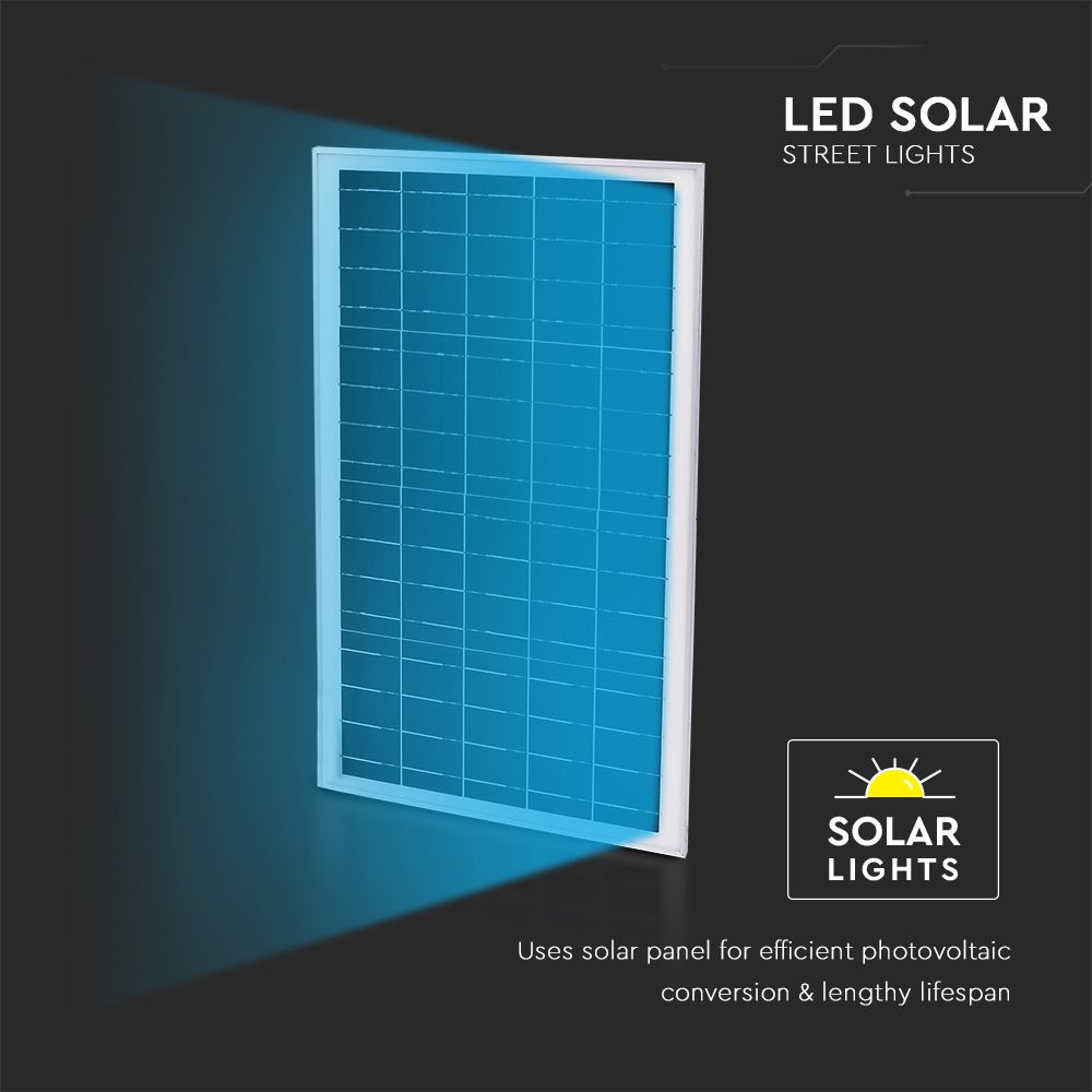 35W Lampa Uliczna LED Solarna / Bateria: 75AH LiFePO4 / Barwa: 4000K