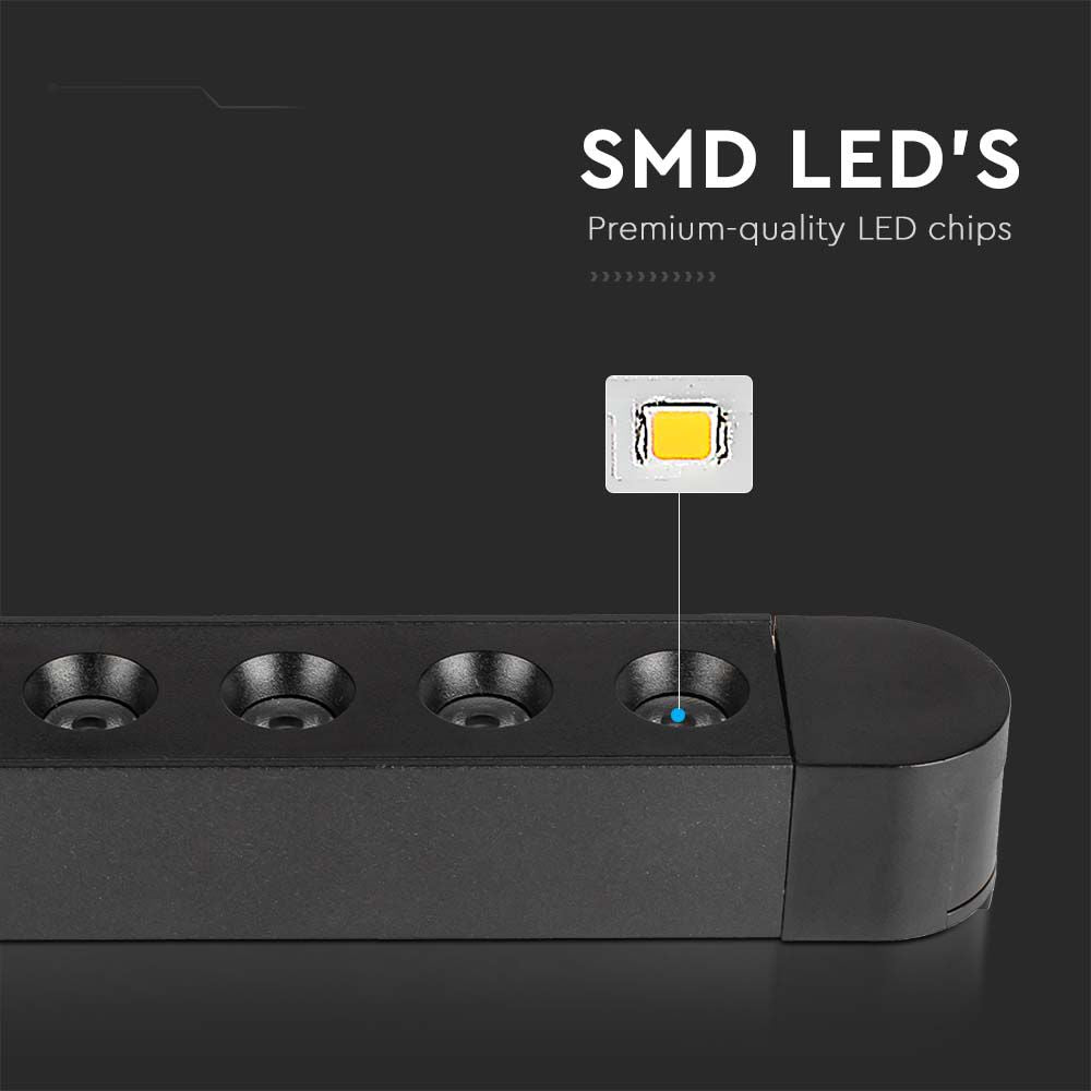 5W LED Lampa na Szynoprzewód SLIM MAGNETIC / Barwa: 6400K / Obudowa: Czarna