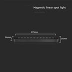 12W Lampa na Szynoprzewód SLIM MAGNETIC / Barwa: 3000K / Obudowa: Czarna