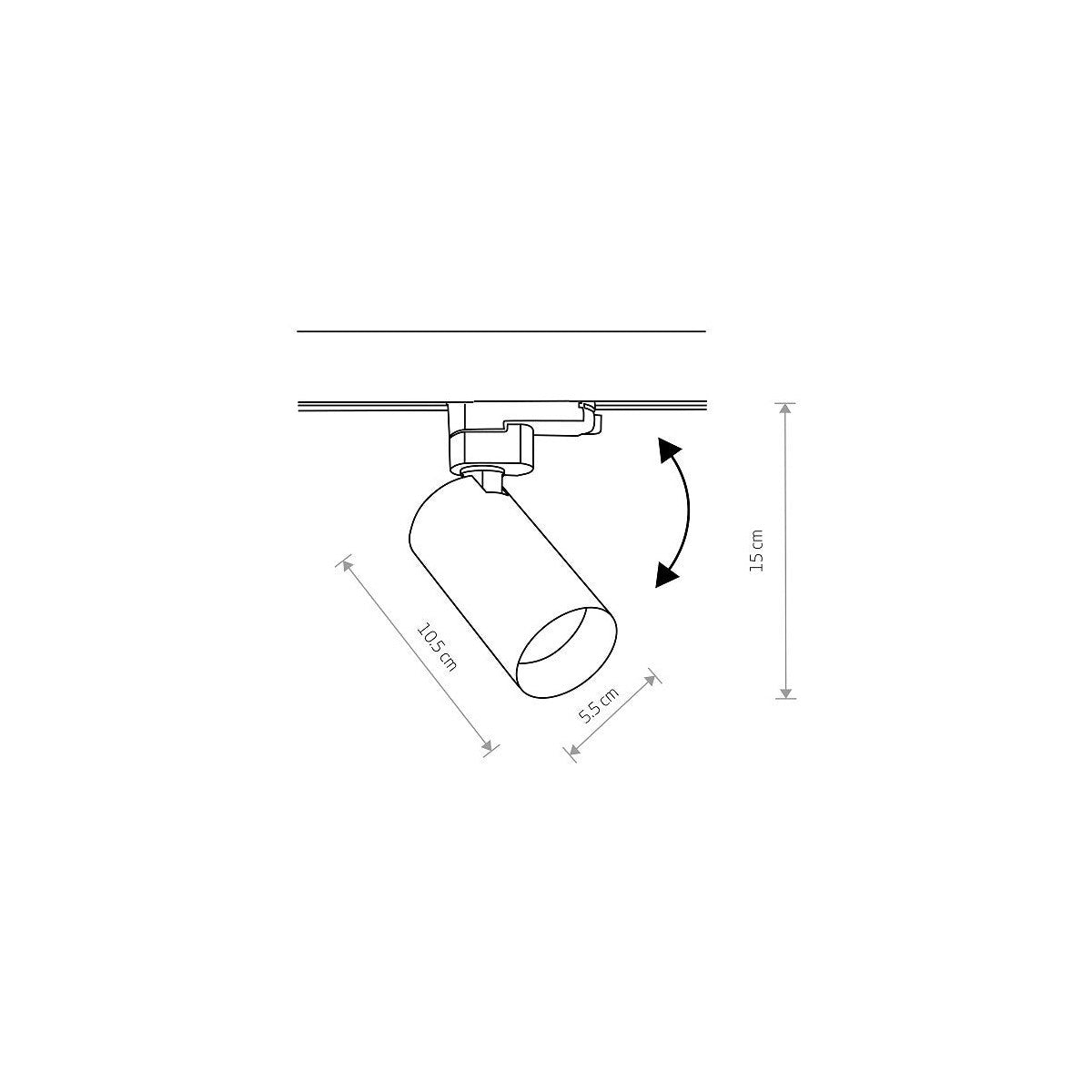 Nowodvorski System szynowy CTLS MONO 3-obwodowy CTLS Lampa 10W only LED - Lity mosiądz - Miedziany 10237