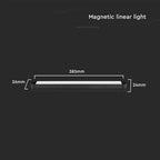 18W Lampa na Szynoprzewód SLIM MAGNETIC / Barwa: 4000K / Obudowa: Czarna