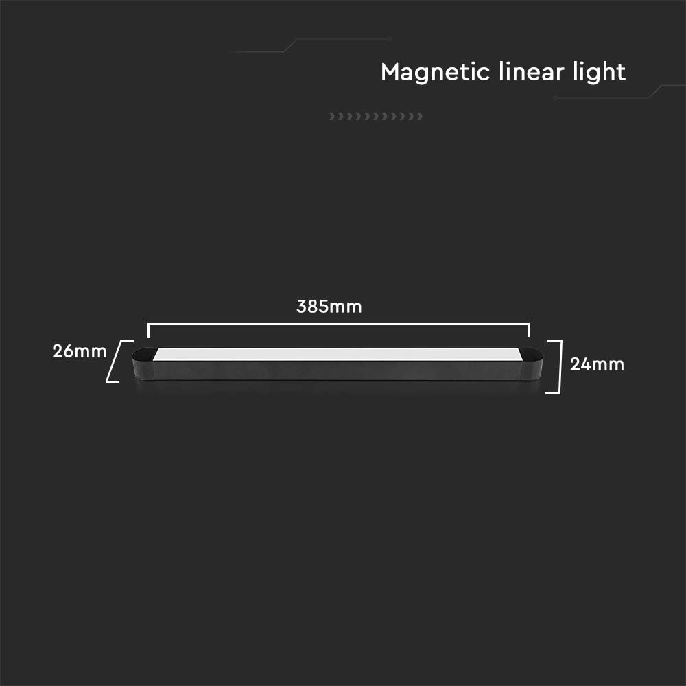 18W Lampa na Szynoprzewód SLIM MAGNETIC / Barwa: 6400K / Obudowa: Czarna
