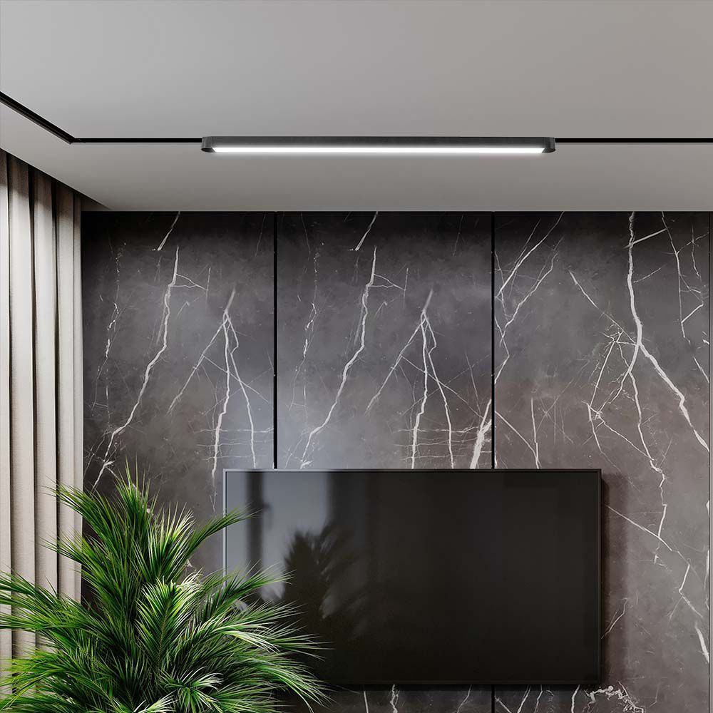 22W Lampa na Szynoprzewód SLIM MAGNETIC / Barwa: 3000K / Obudowa: Czarna