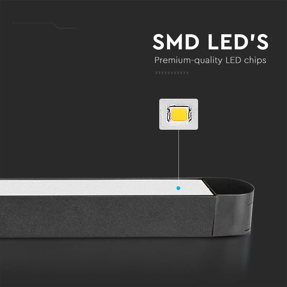 22W Lampa na Szynoprzewód SLIM MAGNETIC / Barwa: 4000K / Obudowa: Czarna