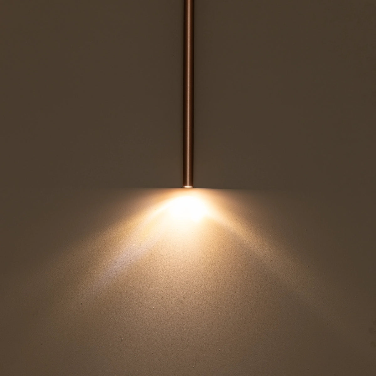 Nowodvorski Klosz / Oprawa CAMELEON LASER 490 - Stal lakierowana - Satynowa miedź 10251 - lampa włączona