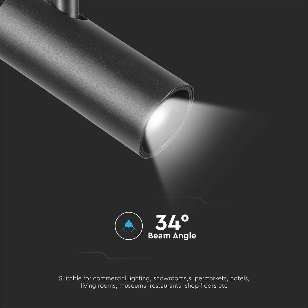 20W Lampa na Szynoprzewód SLIM MAGNETIC / Barwa: 6400K / Obudowa: Czarna