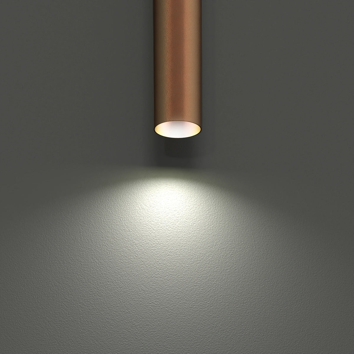 Nowodvorski Klosz / Oprawa CAMELEON LASER 1000 - Stal lakierowana - Satynowa miedź 10257 - lampa włączona
