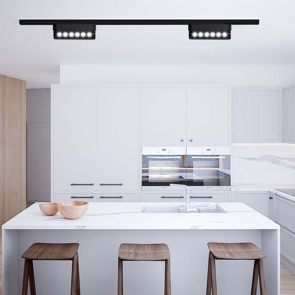 5W Lampa LED na szynoprzewód MAGNETIC regulowana / Barwa: 6400K / Obudowa: Czarna