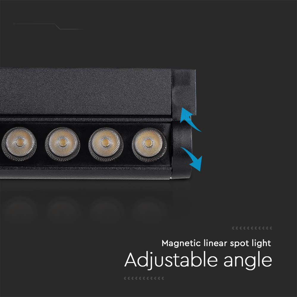 5W Lampa LED na szynoprzewód MAGNETIC regulowana / Barwa: 4000K / Obudowa: Czarna