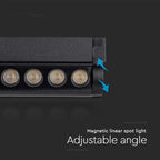 5W Lampa LED na szynoprzewód MAGNETIC regulowana / Barwa: 4000K / Obudowa: Czarna