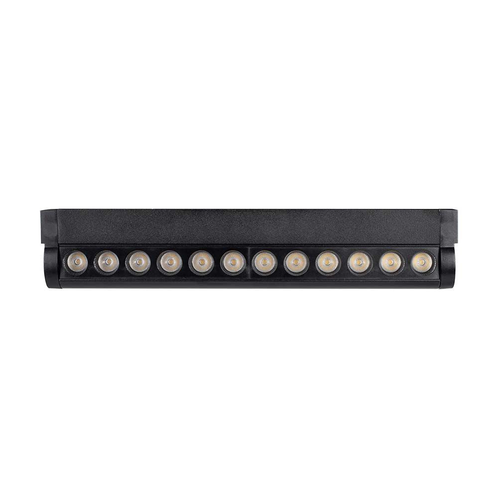 12W Lampa LED na szynoprzewód MAGNETIC regulowana / Barwa: 3000K / Obudowa: Czarna