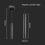 15W Lampa LED na szynoprzewód MAGNETIC / Wisząca / Barwa: 3000K / Obudowa: Czarna