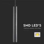 15W Lampa LED na szynoprzewód MAGNETIC / Wisząca / Barwa: 6400K / Obudowa: Czarna