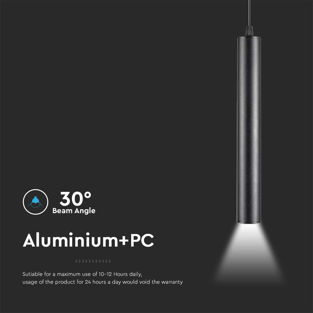 15W Lampa LED na szynoprzewód MAGNETIC / Wisząca / Barwa: 3000K / Obudowa: Czarna