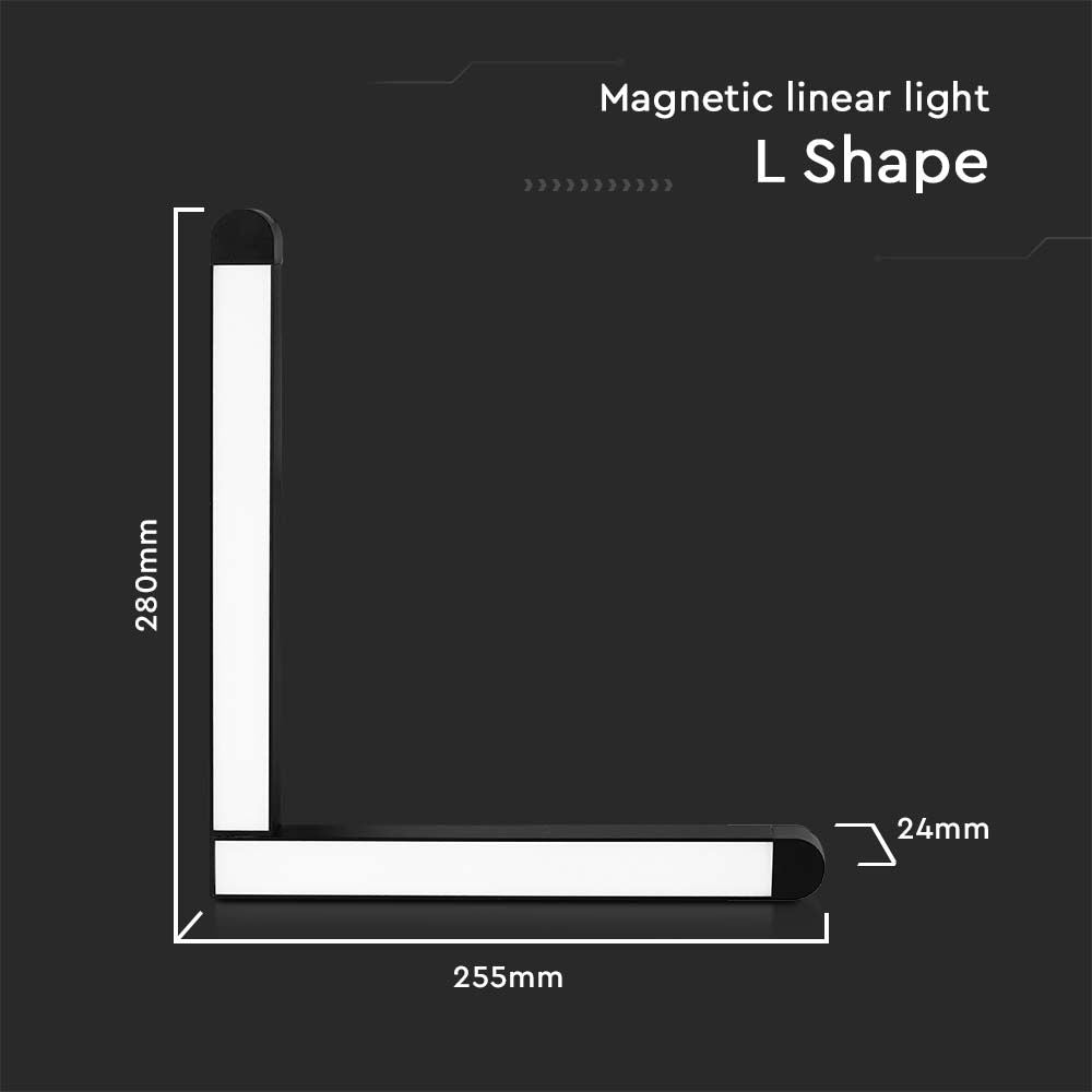 25W Lampa LED na szynoprzewód MAGNETIC / Barwa: 3000K / Obudowa: Czarna