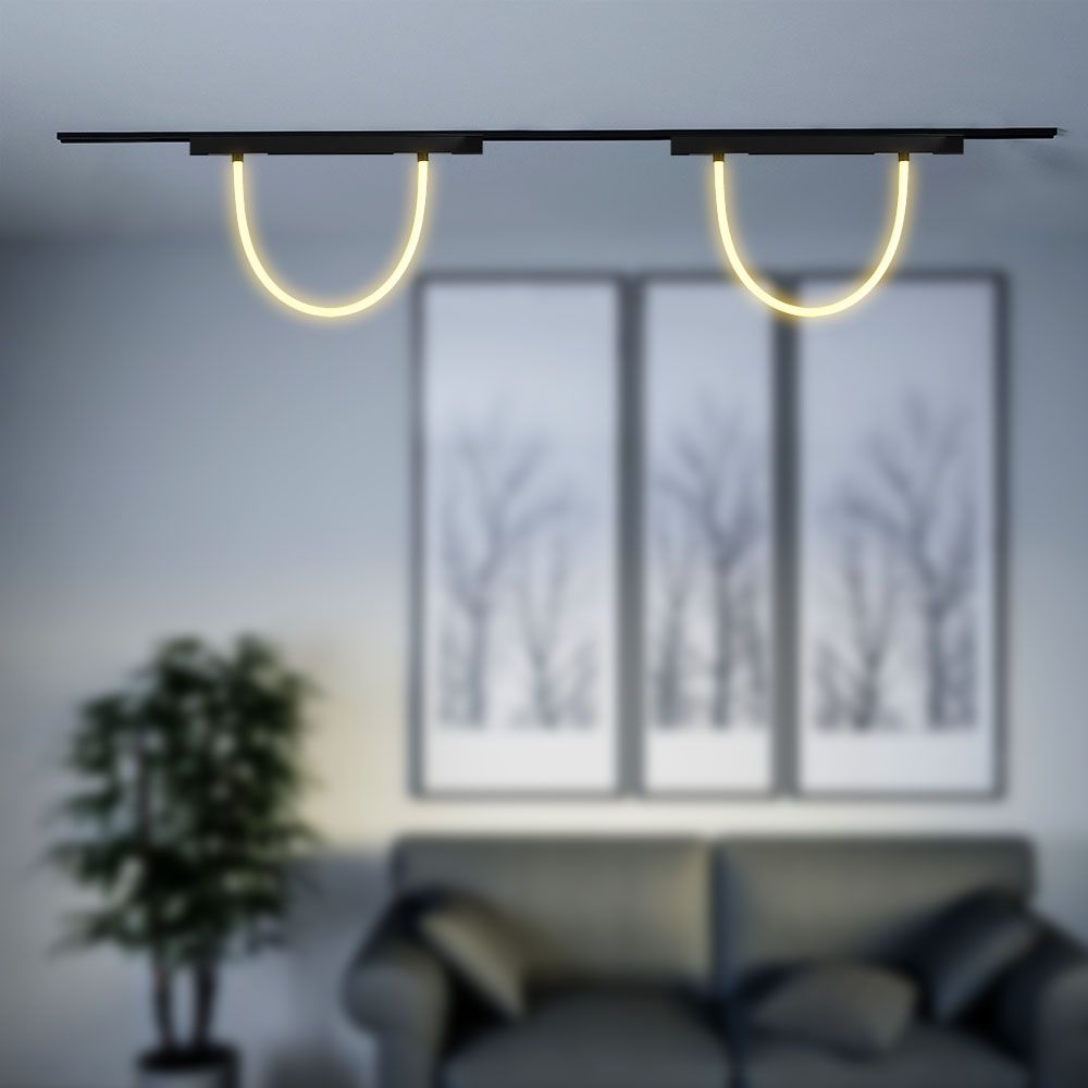 11W Lampa Smart LED na szynoprzewód MAGNETIC / Elastyczna Świetlówka 1m / Barwa: 3w1 / Ściemniana / Obudowa: Czarna