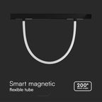 11W Lampa Smart LED na szynoprzewód MAGNETIC / Elastyczna Świetlówka 1m / Barwa: 3w1 / Ściemniana / Obudowa: Czarna