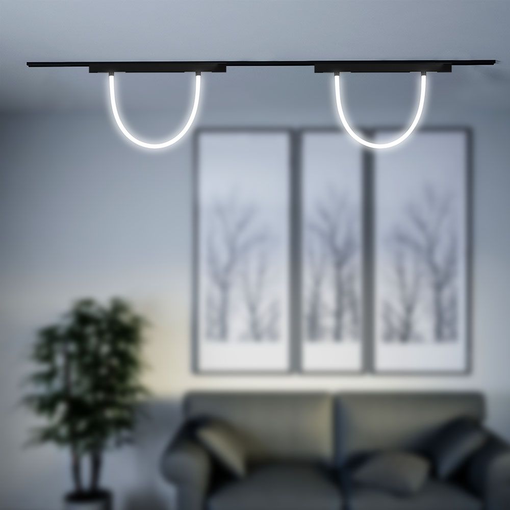 11W Lampa LED na szynoprzewód MAGNETIC / Elastyczna Świetlówka 1m / Barwa: 4000K / Ściemniana / Obudowa: Czarna