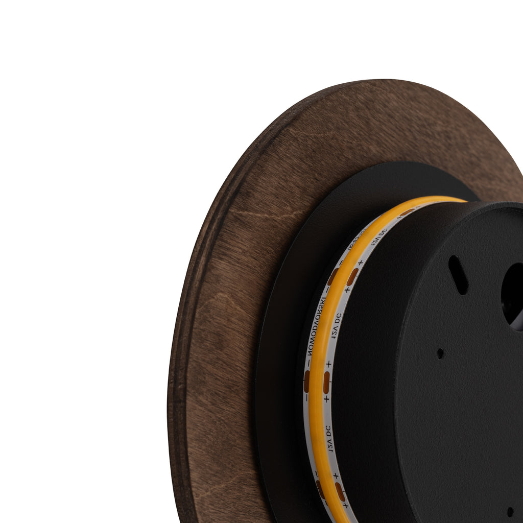 Nowodvorski Kinkiet RING WOOD LED S 7W 50/60Hz - Sklejka - Złoty