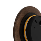 Nowodvorski Kinkiet RING WOOD LED S 7W 50/60Hz - Sklejka - Złoty