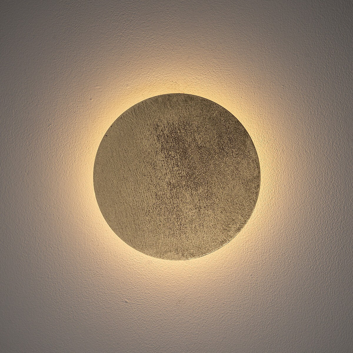 Nowodvorski Kinkiet RING WOOD LED S 7W 50/60Hz - Sklejka - Złoty 10280 - lampa włączona