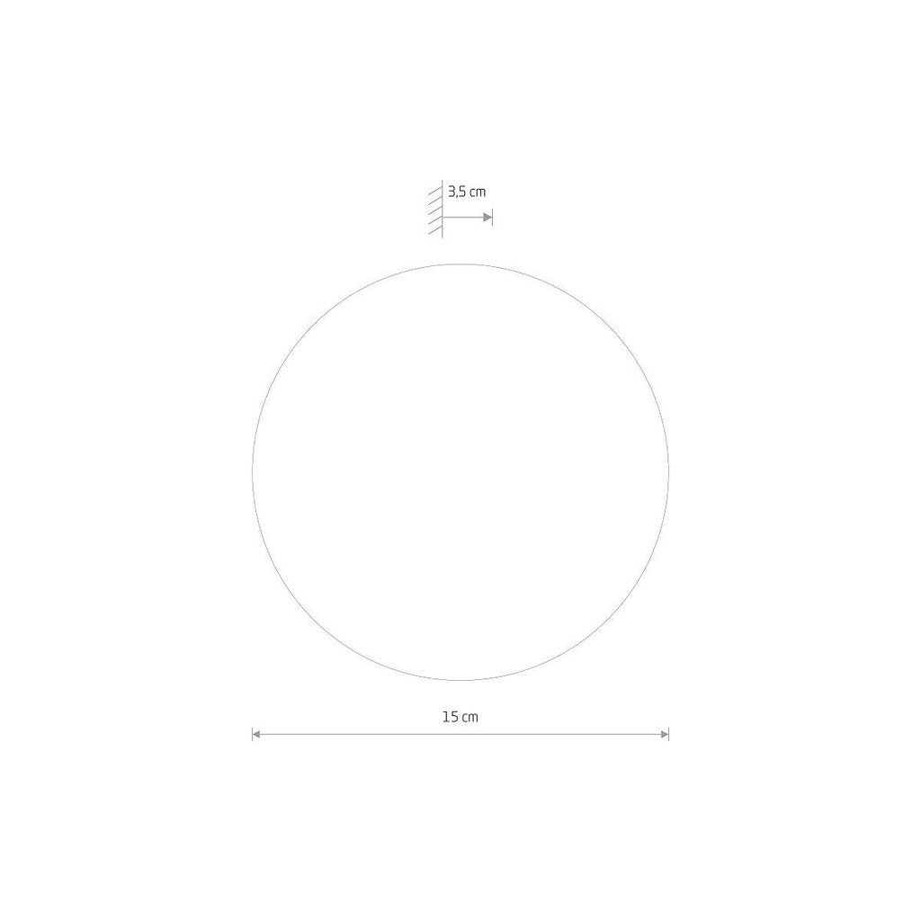 Nowodvorski Kinkiet RING WOOD LED S 7W 50/60Hz - Sklejka - Złoty 10280