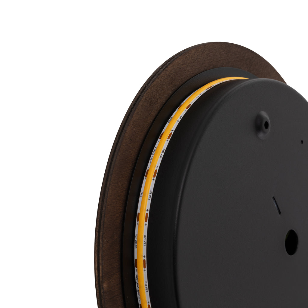 Nowodvorski Kinkiet RING WOOD LED M 10W 50/60Hz - Sklejka - Złoty