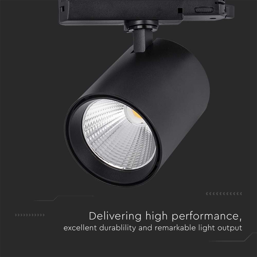 35W Lampa LED na szynoprzewód / Aluminiowa / Barwa: 4000K / Obudowa: Czarna