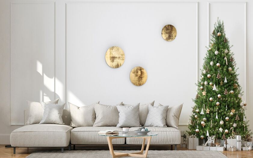 Nowodvorski Kinkiet RING WOOD LED L 13W 50/60Hz - Sklejka - Złoty 10282