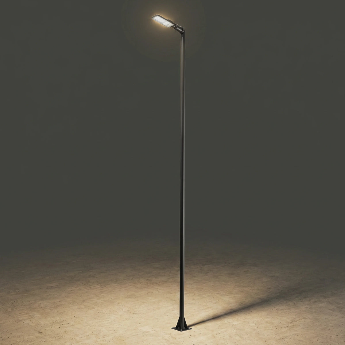 Nowodvorski Lampa stojąca PATHWAY LED PRO 60W 50/60Hz IP65 - Stal lakierowana - Czarny I 10283 - lampa włączona