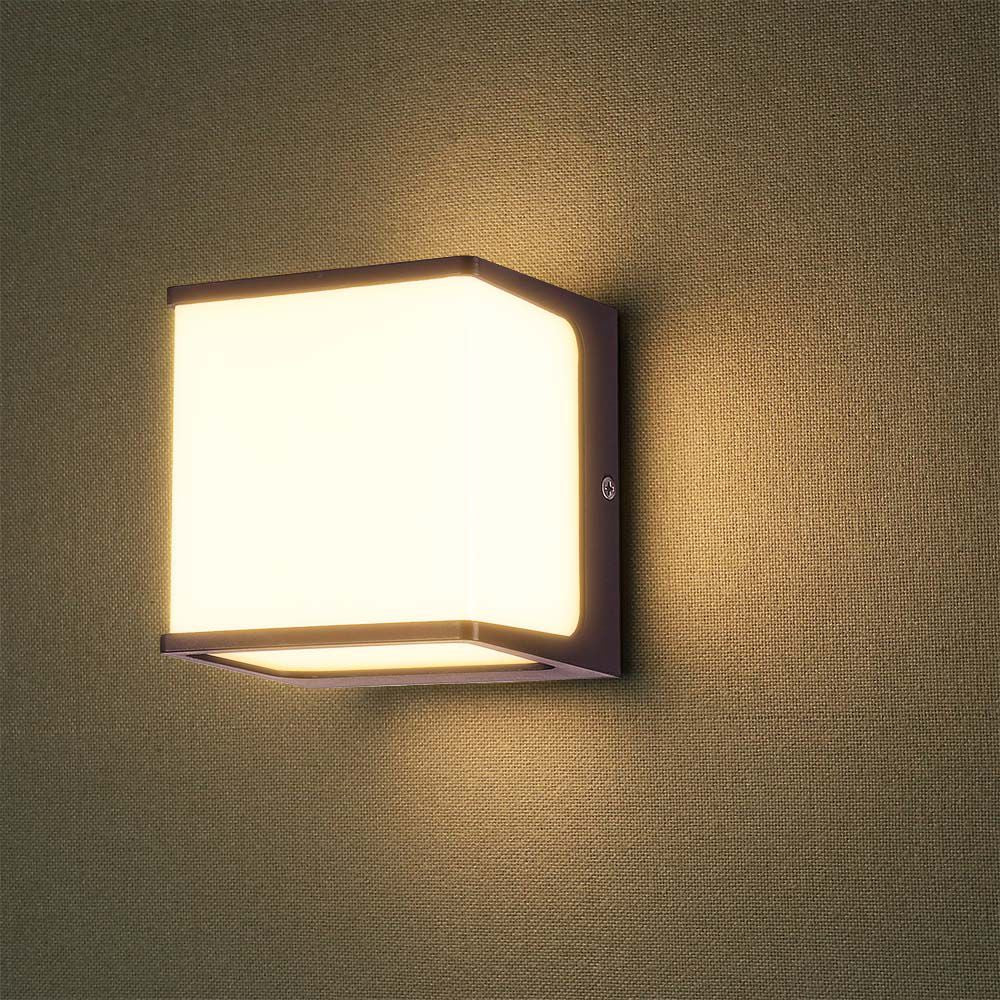 8W Lampa ścienna LED / Barwa: 4000K / Obudowa: Brązowa