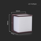 8W Lampa ścienna LED / Barwa: 4000K / Obudowa: Brązowa