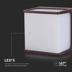 8W Lampa ścienna LED / Barwa: 4000K / Obudowa: Brązowa