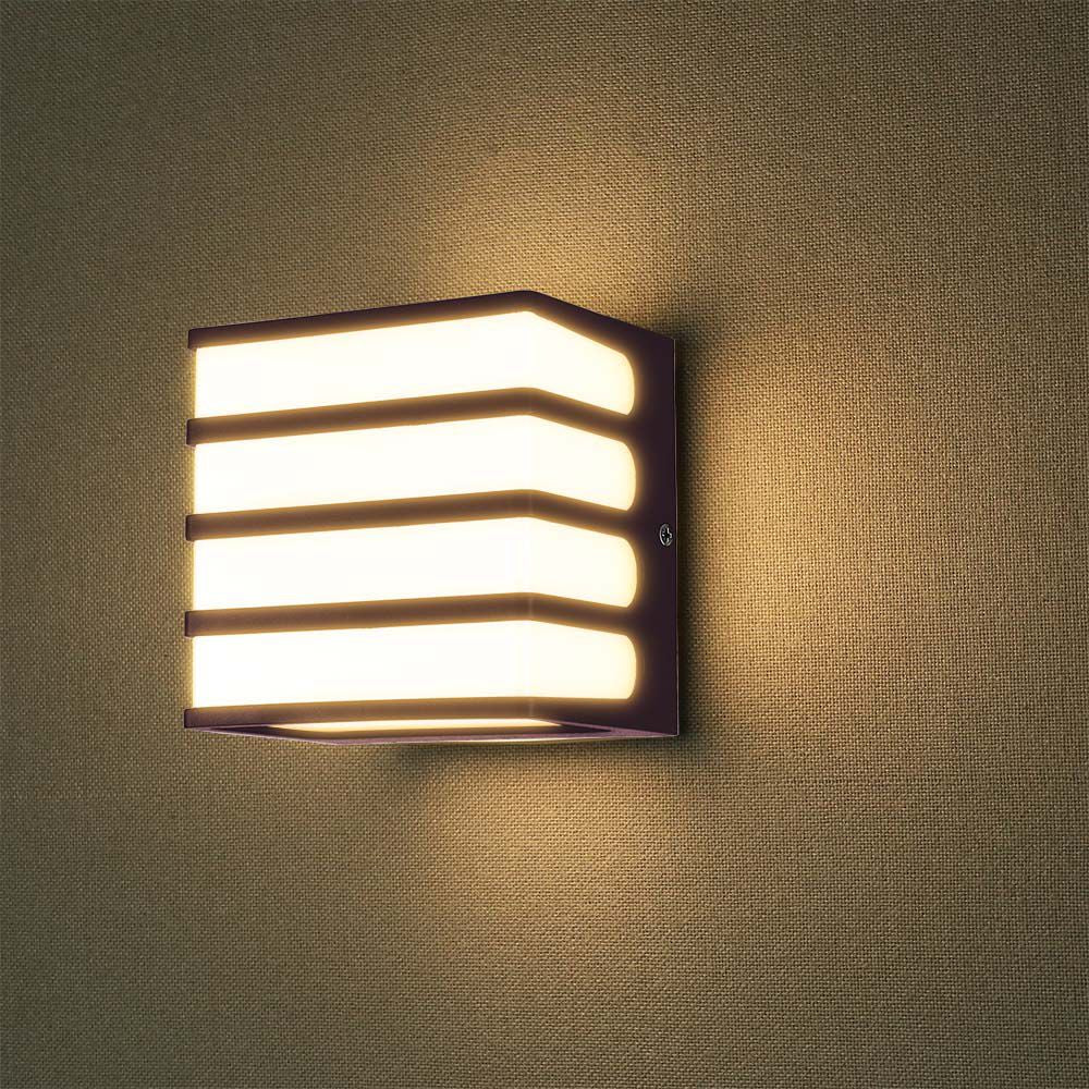 8W Lampa ścienna LED / Barwa: 3000K / Obudowa: Brązowa