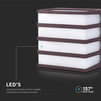 8W Lampa ścienna LED / Barwa: 3000K / Obudowa: Brązowa