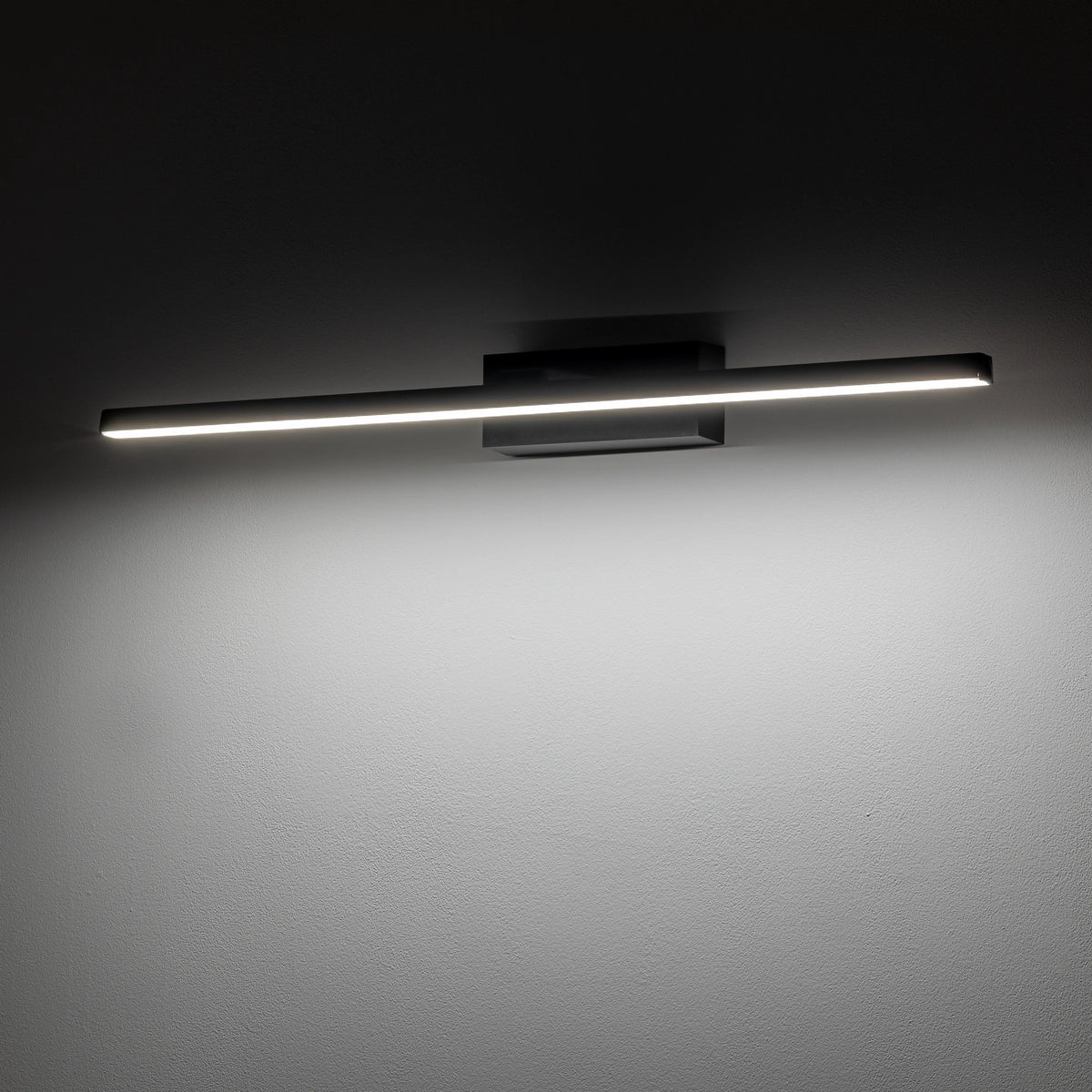 Nowodvorski Kinkiet VAN GOGH LED M 13W 50/60Hz - Aluminium lakierowane - Czarny 10285 - lampa włączona