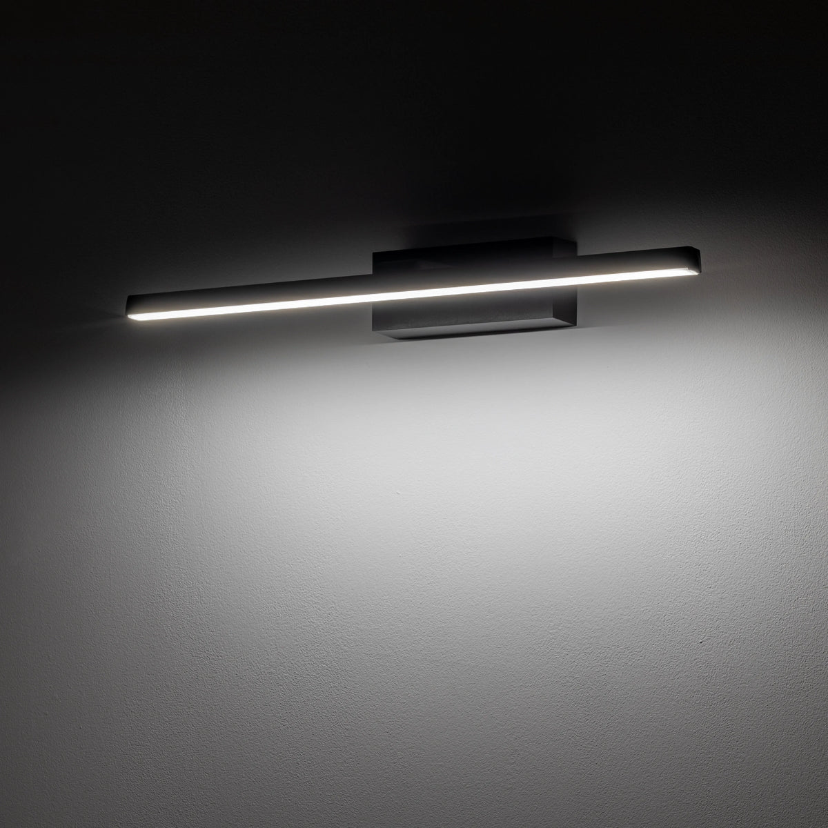Nowodvorski Kinkiet VAN GOGH LED S 9W 50/60Hz - Aluminium lakierowane - Czarny 10286 - lampa włączona