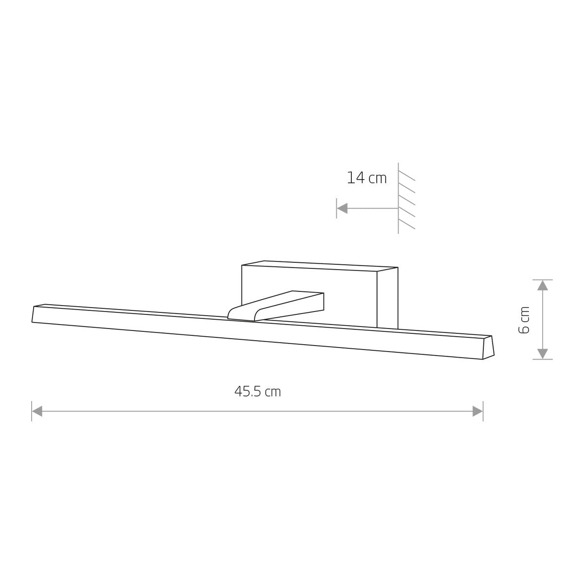 Nowodvorski Kinkiet VAN GOGH LED S 9W 50/60Hz - Aluminium lakierowane - Czarny 10286