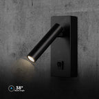 2W Lampa naścienna Spotlight LED / Barwa: 3000K / Obudowa: Czarna