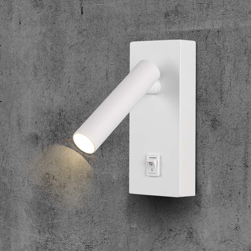 2W Lampa naścienna Spotlight LED / Barwa: 3000K / Obudowa: Biała
