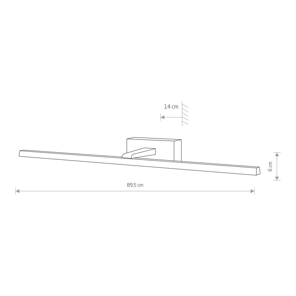 Nowodvorski Kinkiet VAN GOGH LED L 18W 50/60Hz - Aluminium lakierowane - Biały 10290