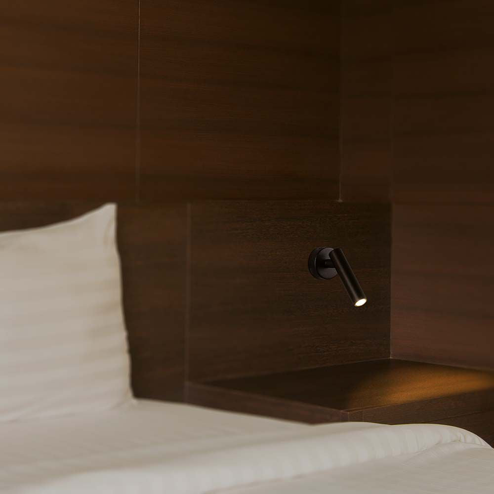 2W Lampa naścienna Spotlight LED / Barwa: 3000K / Obudowa: Czarna