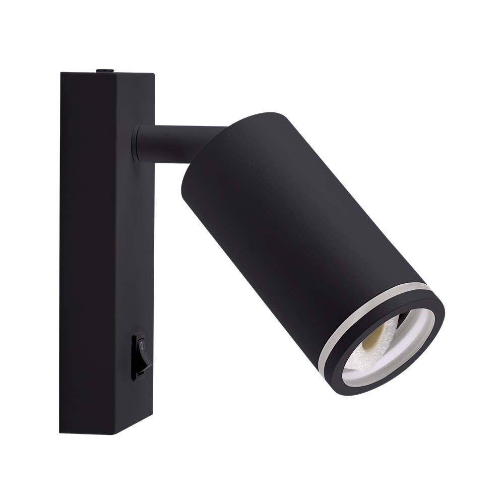 Naścienny Spotlight LED GU10 / Obudowa: Czarna