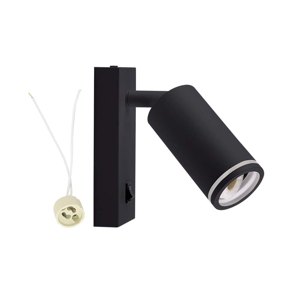 Naścienny Spotlight LED GU10 / Obudowa: Czarna