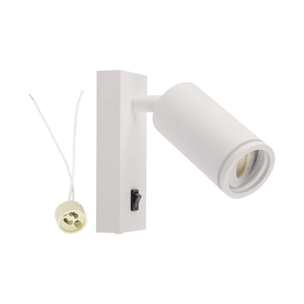 Naścienny Spotlight LED GU10 / Obudowa: Biała