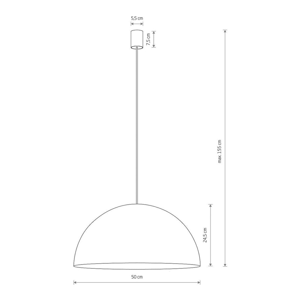 Nowodvorski Lampa wisząca HEMISPHERE SUPER L 12W only LED 50/60Hz - Stal lakierowana - Satynowy czekoladowy 10296