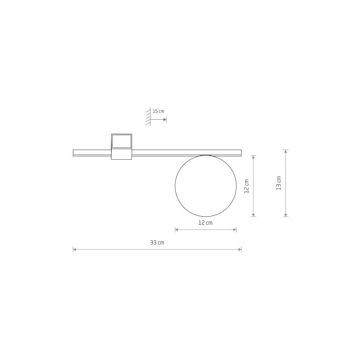 Nowodvorski Lampa przysufitowa PIK 12W only LED 50/60Hz - Aluminium lakierowane - Czarny 10299