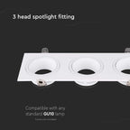 Oprawa Spotlight LED z 3 wejściami / Kolor: Biały