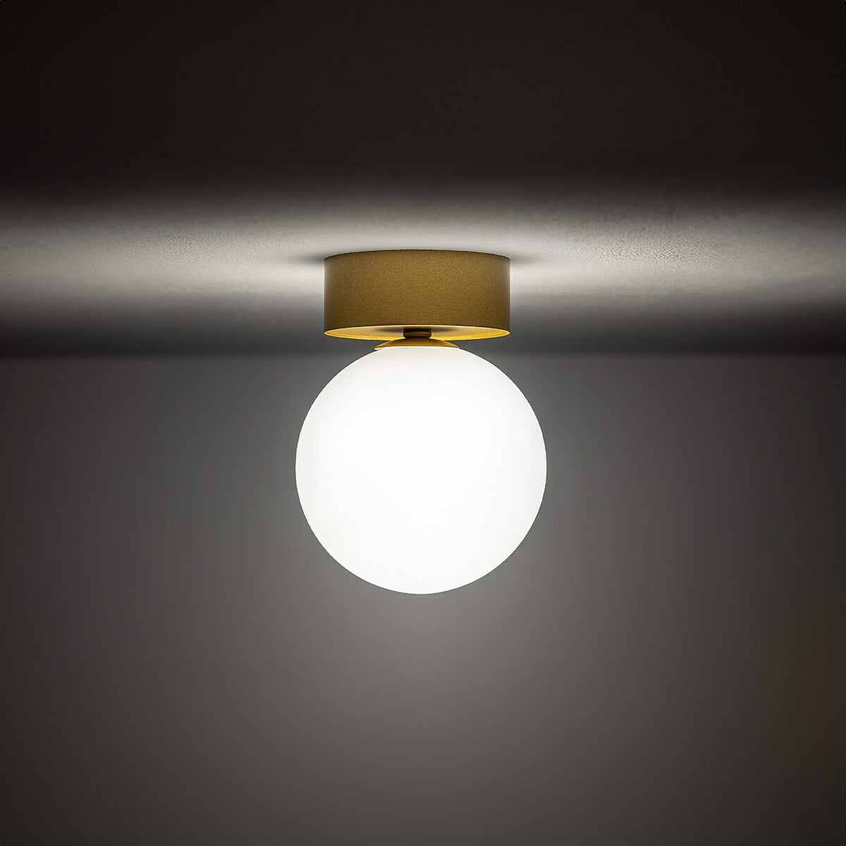Nowodvorski Lampa przysufitowa KIER S 12W only LED 50/60Hz - Stal lakierowana - Czarny 10302 - lampa włączona