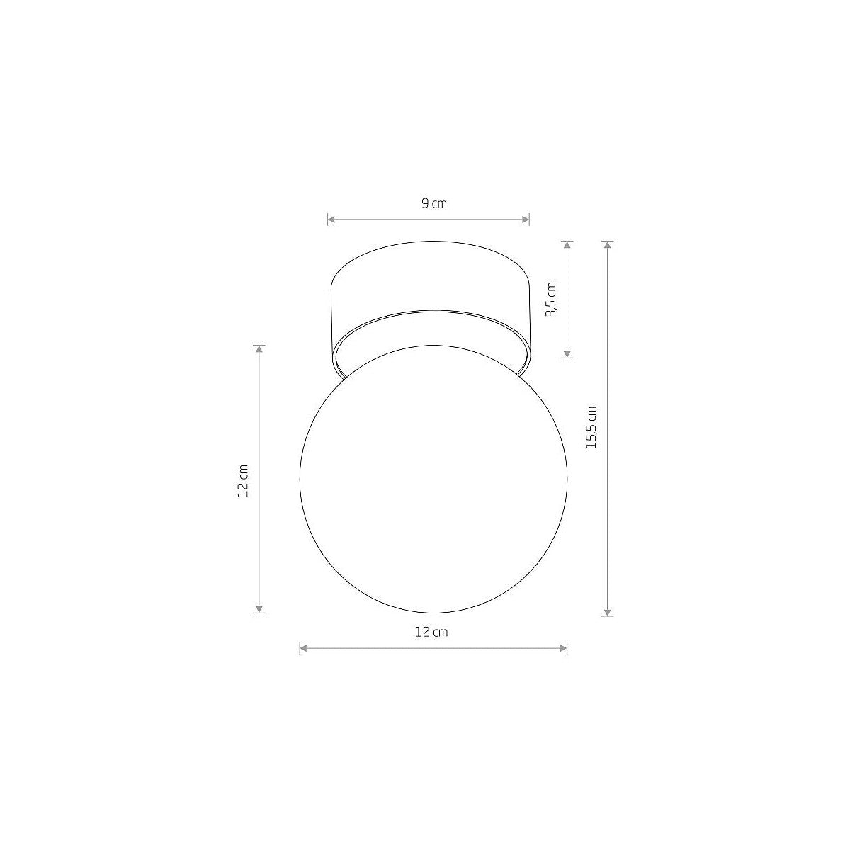 Nowodvorski Lampa przysufitowa KIER S 12W only LED 50/60Hz - Stal lakierowana - Czarny 10302